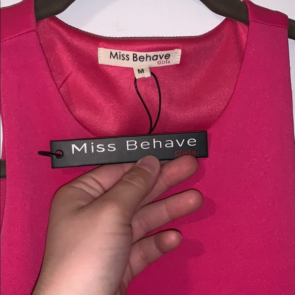 Miss Behave Girls Pink Dress - Picture 3 of 3